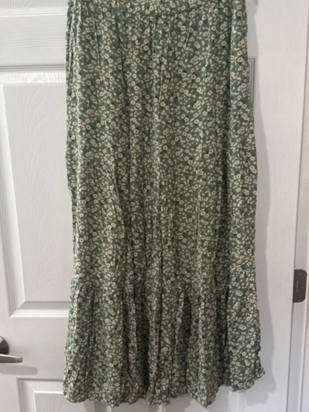 Green Floral Maxi Skirt - Picture 3 of 3